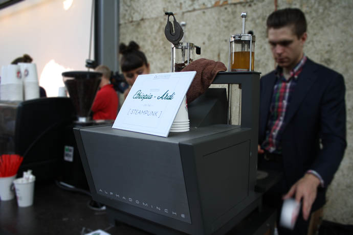 La Colombe showed off its state-of-the-art Steampunk coffee 