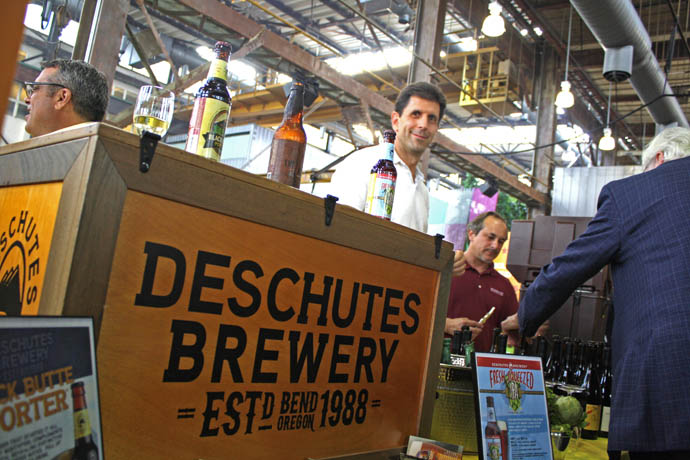Reps from Deschutes Brewery came in from Bend, OR to pour so